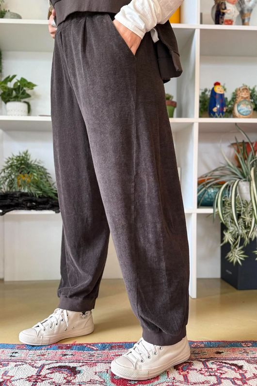 Terry B Relaxed Tapered Jogger Coffee Bean